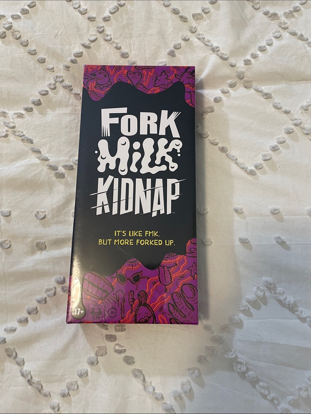 Hasbro Fork Milk Kidnap Board Game - adult game nwt game of questionable choices